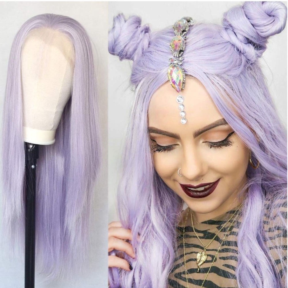 - 💫 22” LIGHT PURPLE STRAIGHT LACE FRONT WIG *NEW*